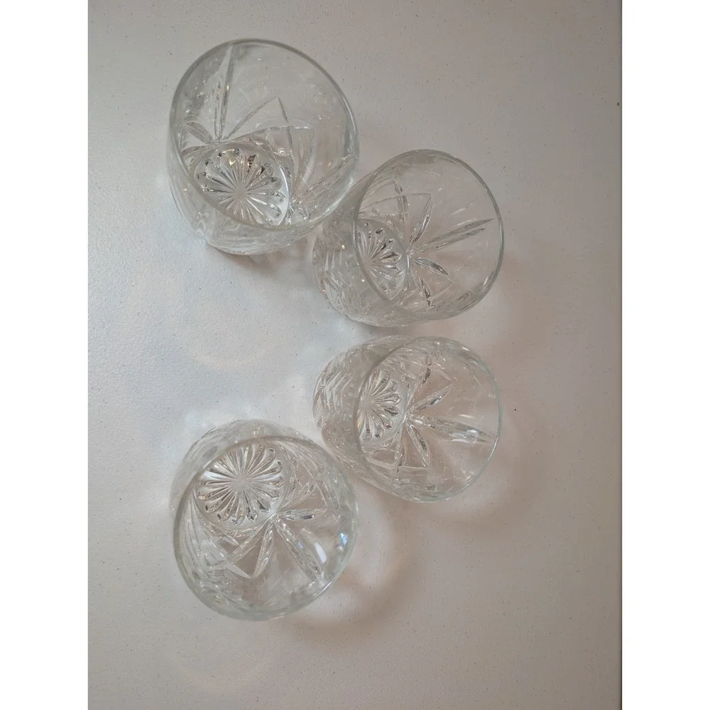 Waterford Marquis Crystal Oversized Tumblers Set 4 Double Old Fashioned 4 3/8
